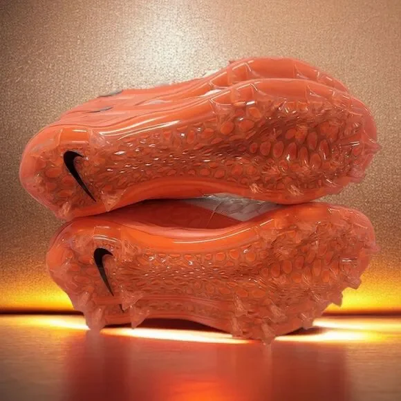 Nike Force Savage Elite Football Cleats Orange White Men’s Size 14
